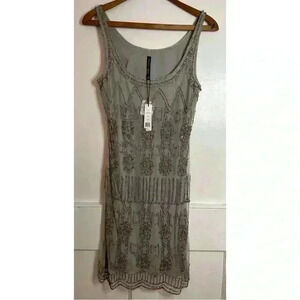BNWT W118 Grey Beaded Dress  by Walter Baker Size Small